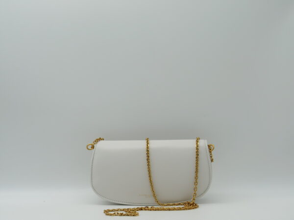 GIANNI CHIARINI POCHETTE/TRACOLLA PICCOLA IN PELLE BIANCO MARMO - immagine 3