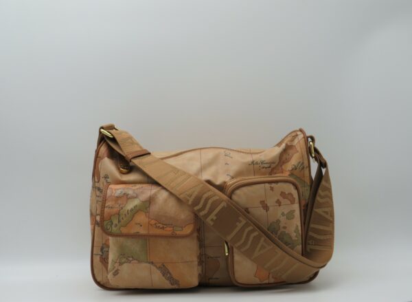 ALVIERO MARTINI TRACOLLA GRANDE + 2 TASCHE GEO GOMMATO