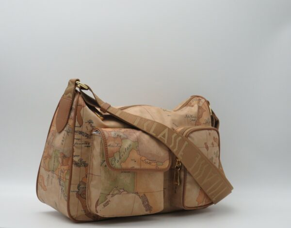 ALVIERO MARTINI TRACOLLA GRANDE + 2 TASCHE GEO GOMMATO - immagine 2
