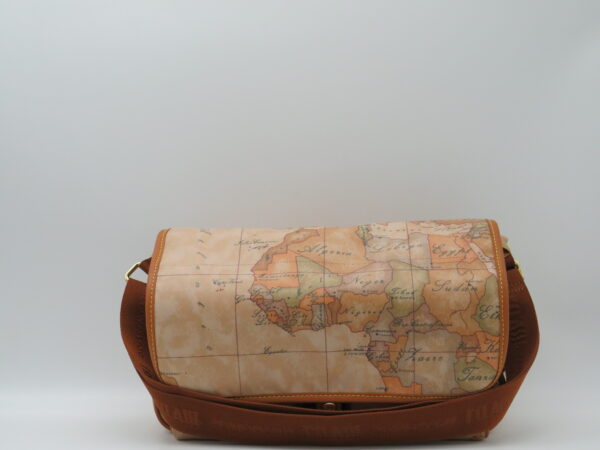 ALVIERO MARTINI TRACOLLA GRANDE PATTA + 2 TASCHE GEO GOMMATO - immagine 2