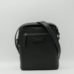 THE BRIDGE TRACOLLA UOMO MEDIA IN  PELLE NERO
