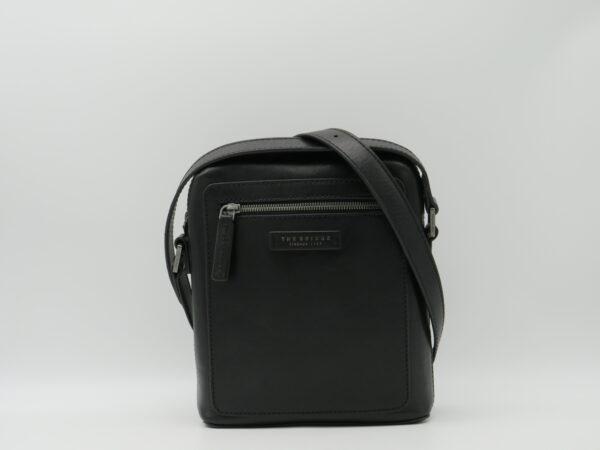THE BRIDGE TRACOLLA UOMO MEDIA IN  PELLE NERO