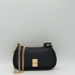 BORBONESE TRACOLLA MINI CON CATENA JET NERO