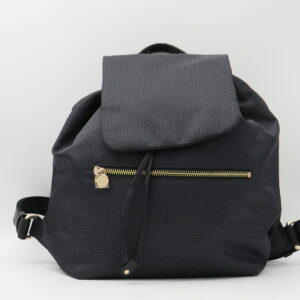 BORBONESE ZAINO CON PATTA+ZIP FRONTALE  JET NERO