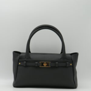 BORBONESE BORSA PICCOLA MANO/TRACOLLA  PELLE MARTELLATA NERA