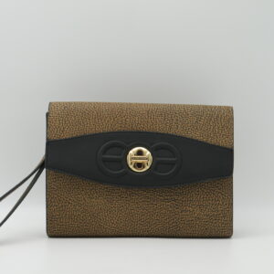 BORBONESE POLSIERA/TRACOLLA CON PORTADOCUMENTI INTERNO GRAFFITI E NERO