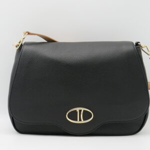 ALVIERO MARTINI 1'CLASSE SOTTOBRACCIO/TRACOLLA CON PATTA PELLE MARTELLATA NERO