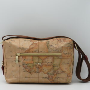 ALVIERO MARTINI 1'CLASSE TRACOLLA MEDIA GEO GOMMATO + ROSSO ACERO