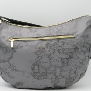 ALVIERO MARTINI 1'CLASSE TRACOLLA LUNA GRANDE+CERNIERA GEO GOMMATO GRIGIO SCURO