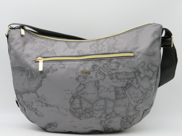 ALVIERO MARTINI 1'CLASSE TRACOLLA LUNA GRANDE+CERNIERA GEO GOMMATO GRIGIO SCURO
