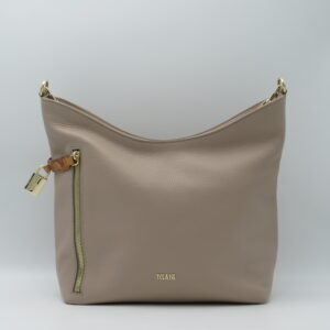 ALVIERO MARTINI 1'CLASSE SOTTOBRACCIO/TRACOLLA MEDIO PELLE MARTELLATA TAUPE