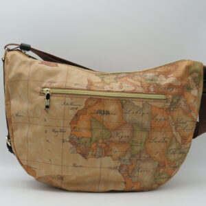 ALVIERO MARTINI 1'CLASSE LUNA GRANDE CON ZIP GEO GOMMATO+NERO