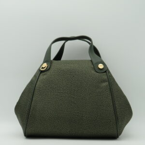 BORBONESE BAULETTO CON TRACOLLA JET VERDE ALLORO