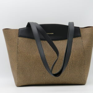 BORBONESE SHOPPING IN GRAFFITI+PELLE NERO