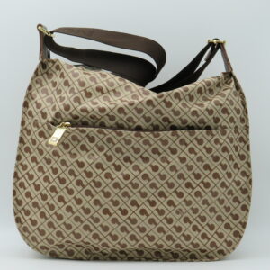 GHERARDINI TRACOLLA GRANDE ZIP FRONTE/RETRO SOFTY NOCCIOLA