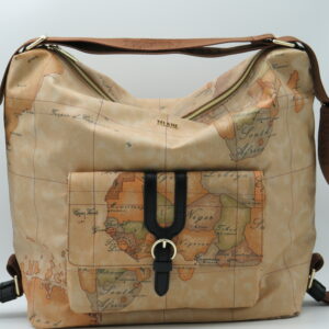 ALVIERO MARTINI 1 CLASSE SOTTOBRACCIO/ZAINO GEO GOMMATO+PELLE NERO