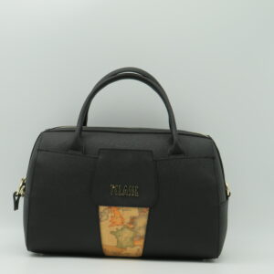 ALVIERO MARTINI 1 CLASSE BAULETTO MEDIO CON TRACOLLA ECOSAFFIANO NERO+ GEO