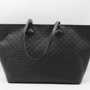 GHERARDINI SHOPPING GRANDE IN PELLE LOGATA NERA