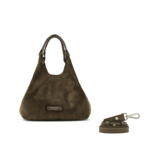 GIANNI CHIARINI DUA SMALL MANO/TRACOLLA CAMOSCIO MARRONE DAINO