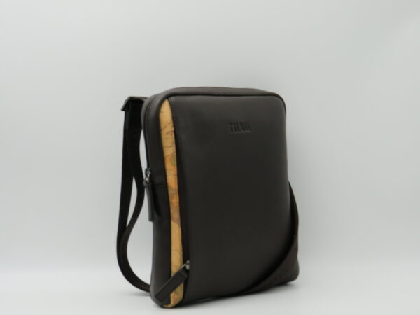 ALVIERO MARTINI 1'CLASSE TRACOLLA UOMO PELLE MARTELLATA NERO+ GEO - immagine 2