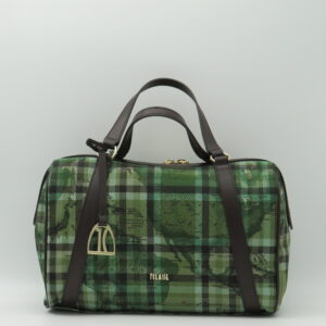 ALVIERO MARTINI 1'CLASSE BAULETTO MANO/TRACOLLA TARTAN VERDE MUSCHIO