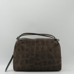 GIANNI CHIARINI BORSA PICCOLA MANO/TRACOLLA CAMOSCIO STAMPA COCCO T.MORO