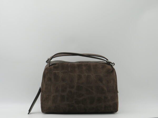 GIANNI CHIARINI BORSA PICCOLA MANO/TRACOLLA CAMOSCIO STAMPA COCCO T.MORO