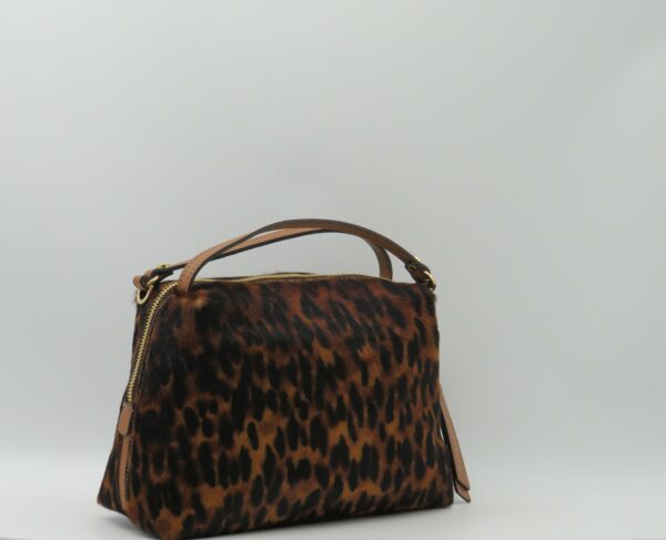 GIANNI CHIARINI BORSA PICCOLA MANO/TRACOLLA CAVALLINO LEOPARDATO - immagine 2