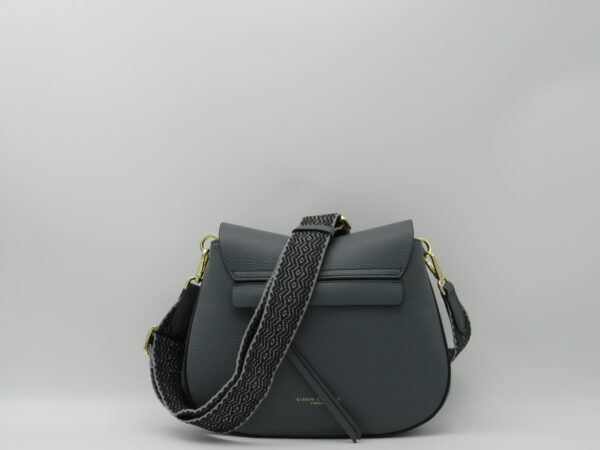 GIANNI CHIARINI STRACOLLA "HELENA" MEDIA IN PELLE PIOMBO - immagine 3