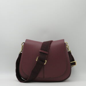 GIANNI CHIARINI TRACOLLA "HELENA" MEDIA IN PELLE PRUGNA