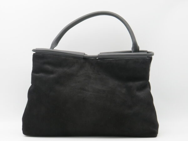 COCCINELLE BORSA GRANDE MANO/TRACOLLA IN CAMOSCIO E PELLE NERA - immagine 3