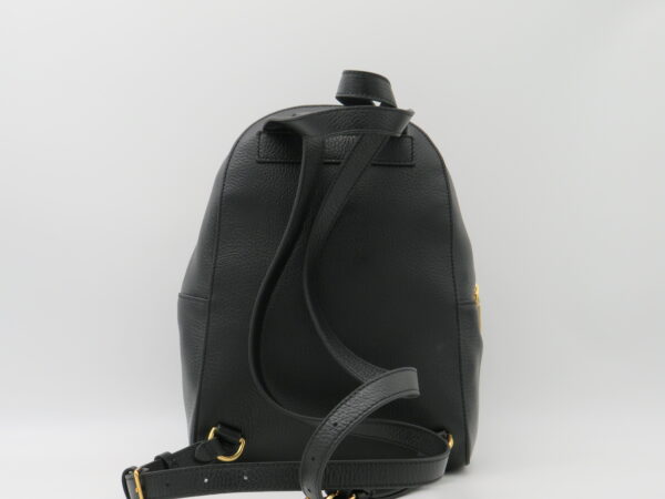 COCCINELLE ZAINO MEDIO STONDATO CON TASCA IN PELLE NERO+ORO - immagine 3