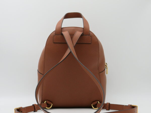 COCCINELLE ZAINO MEDIO STONDATO CON TASCA IN PELLE COGNAC - immagine 3