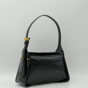 GIANNI CHIARINI BORSA PICCOLA MANO/TRACOLLA PELLE LUCIDA NERA