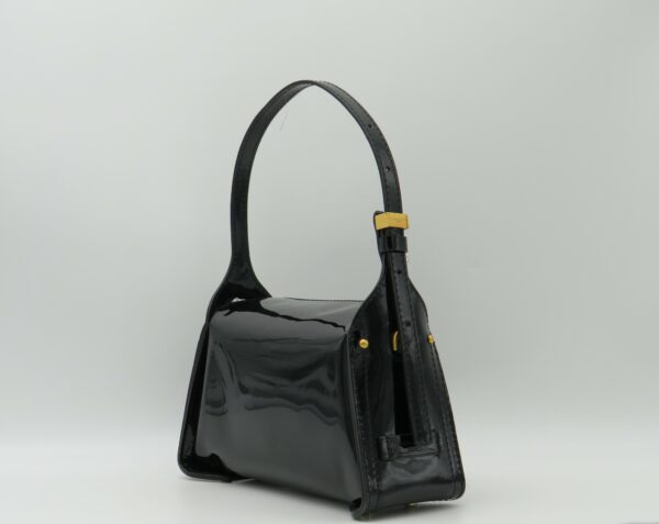 GIANNI CHIARINI BORSA PICCOLA MANO/TRACOLLA PELLE LUCIDA NERA - immagine 2