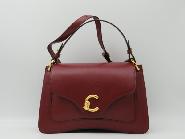 COCCINELLE BORSA MEDIA MANO/TRACOLLA CON PATTA IN PELLE LISCIA ROSSO RIBES