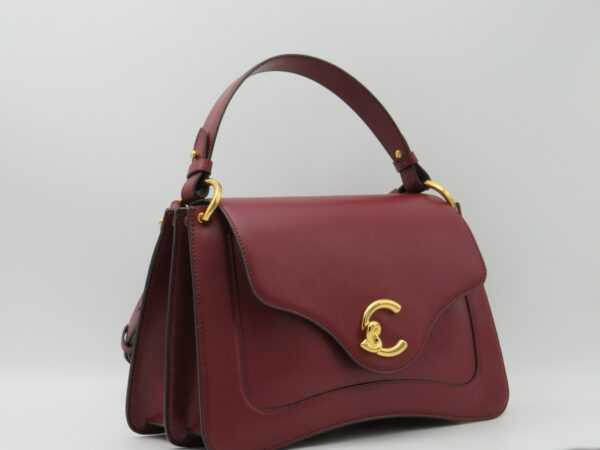 COCCINELLE BORSA MEDIA MANO/TRACOLLA CON PATTA IN PELLE LISCIA ROSSO RIBES - immagine 2