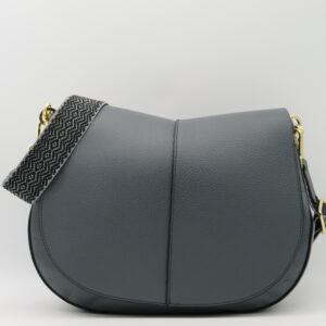 GIANNI CHIARINI SOTTOBRACCIO/TRACOLLA GRANDE IN PELLE PIOMBO
