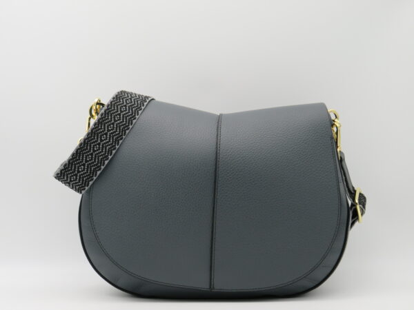 GIANNI CHIARINI SOTTOBRACCIO/TRACOLLA GRANDE IN PELLE PIOMBO
