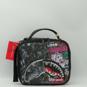 SPRAYGROUND LUNCHBOX GRAFFITI+DAMIER MARRONE