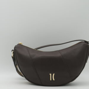 ALVIERO MARTINI 1'CLASSE MEZZALUNA MINI PELLE LISCIA T.MORO