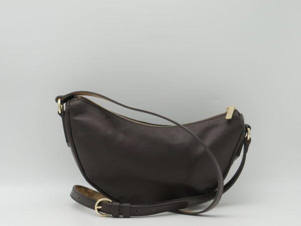 ALVIERO MARTINI 1'CLASSE MEZZALUNA MINI PELLE LISCIA T.MORO - immagine 3