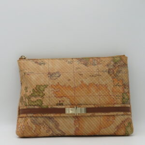 ALVIERO MARTINI 1'CLASSE POCHETTE PIATTA IN PELLE GEO