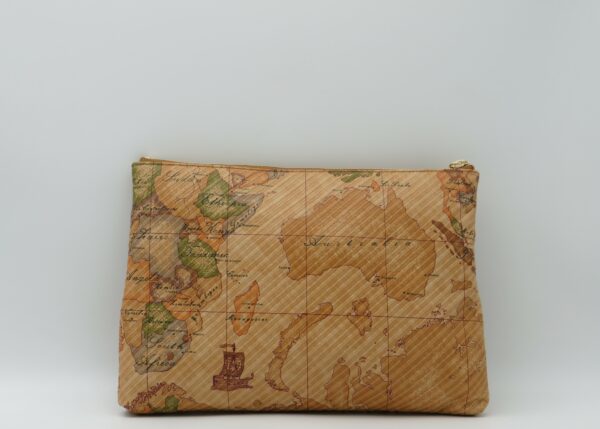 ALVIERO MARTINI 1'CLASSE POCHETTE PIATTA IN PELLE GEO - immagine 2