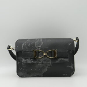 ALVIERO MARTINI 1'CLASSE BORSA PICCOLA MANO/TRACOLLA CON PATTA GEO BLACK