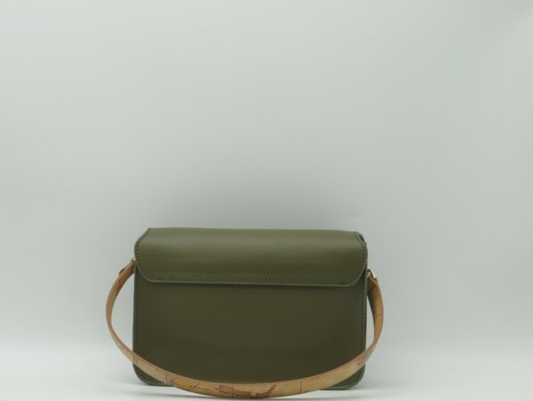 ALVIERO MARTINI 1'CLASSE SOTTOBRACCIO/TRACOLLA PICCOLO IN PELLE VERDE MUSCHIO - immagine 3
