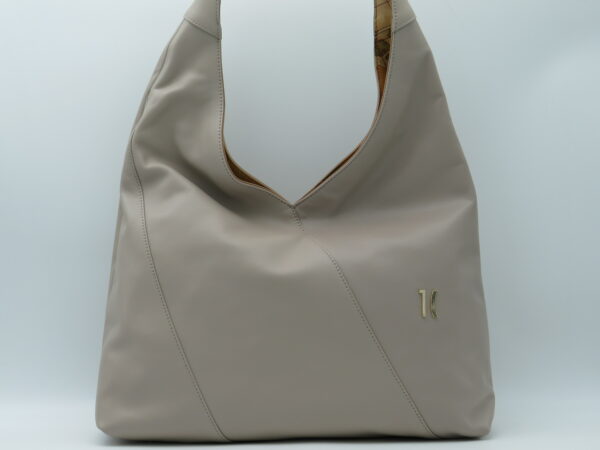 ALVIERO MARTINI 1'CLASSE HOBOBAG GRANDE PELLE LISCIA SABBIA