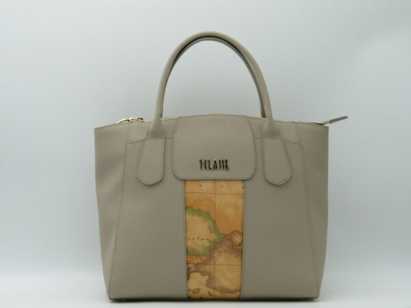 ALVIERO MARTINI 1'CLASSE BORSA MANO/TRACOLLA ECOSAFFIANO SABBIA+GEO