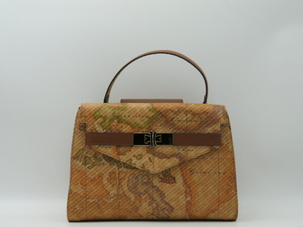 ALVIERO MARTINI 1'CLASSE BORSA MEDIA MANO/TRACOLLA CON PATTA IN PELLE GEO
