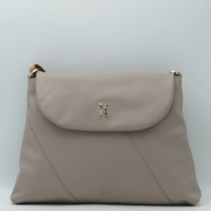 ALVIERO MARTINI 1'CLASSE SOTTOBRACCIO /TRACOLLA PIATTO CON PATTA PELLE SABBIA